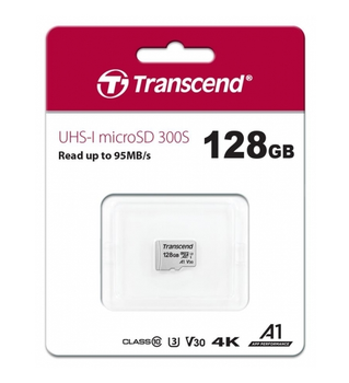 Карта пам'яті Transcend 128GB microSD 300S C10 UHS-I U3 (TS128GUSD300S)