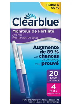 Тест на фертильність 20 шт + тести на вагітність 4 шт, Clearblue