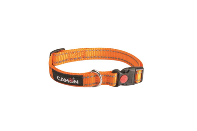 Світловідбиваючий нашийник для собак Camon Помаранчевий 15 мм 26-40 см (8019808187099)