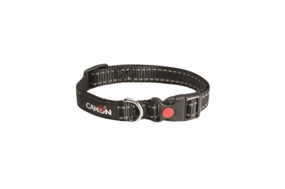 Світловідбиваючий нашийник для собак Camon Чорний 20 мм 33-53 см (8019808187129)