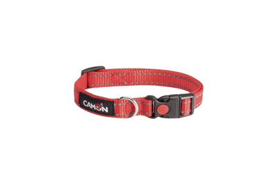 Світловідбиваючий нашийник для собак Camon Червоний 20 мм 33-53 см (8019808187105)
