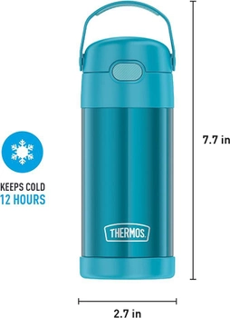 Пляшка для пиття Thermos Funtainer з соломинкою 355 мл синій (5010576343185)