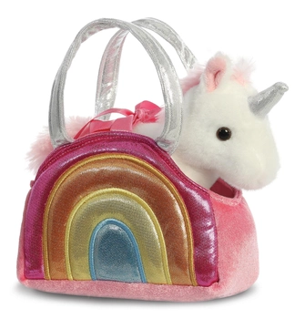 М'яка іграшка Aurora Fancy Pals єдиноріг у рожевій сумці 17 см (5034566611719)