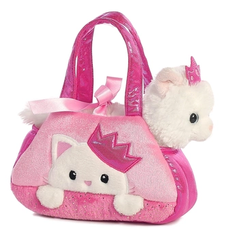 Плюшева іграшка Aurora Fancy Pals Принцеса кішка в рожевій сумці  20 см (5034566327917)