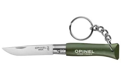 Нож Opinel Keychain №4 Inox. Цвет - зеленый (2046646)