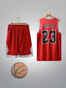 Форма баскетбольная детская Lion CHICAGO BULLS JORDAN 23 цвет красный S – на 7-9 лет, рост 125-130 (CO-2272-S)