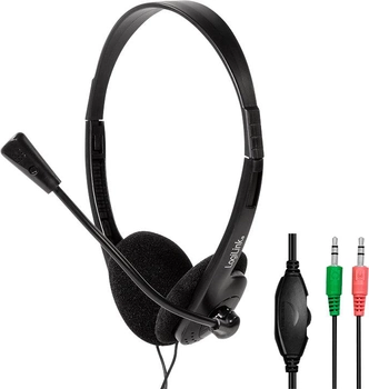 Słuchawki Logilink HS0052 Headset Stereo with microphone 2 x 3.5 mm Black