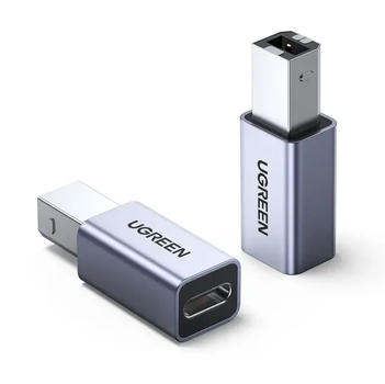 Переходник Ugreen USB C на USB B Printer для принтера, жесткого диска, док станции, факса Grey (US382) 20120