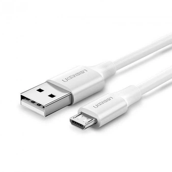 Кабель UGREEN US289 USB 2.0 A to Micro USB Cable Nickel Plating 2m White (60143)