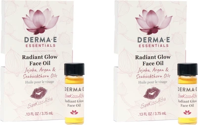 Масло для сияния кожи лица Derma E & Sun Kiss Alba Radiant Glow с маслами 3.75 мл х 2 шт (30985114003)