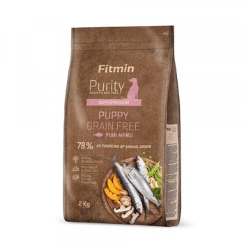 Беззерновий сухий корм Fitmin dog Purity GF Puppy Fish для цуценят, вагітних і лактуючих самок усіх порід собак з рибою 2кг