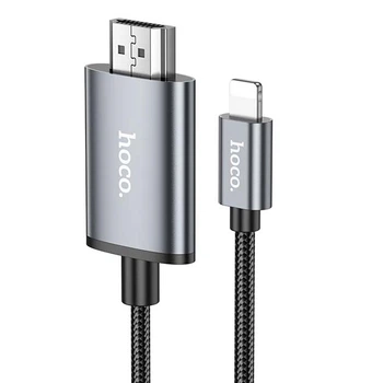 Перехідник HOCO UA27 Lightning To HDTV (HDMI) 1080P (2М) Сірий