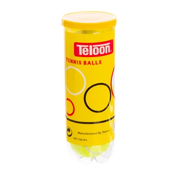 Мяч для большого тенниса TELOON MASCOT (3шт) Pro (в вакуумной упаковке, салатовый) (T801P3)