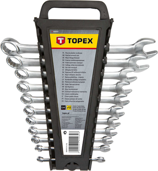 Набор ключей комбинированных TOPEX 6-22 мм 12 шт CrV (35D757)