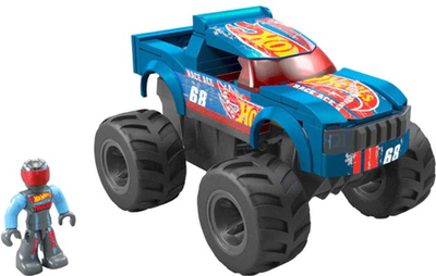 Klocki konstrukcyjne Mega Hot Wheels Race Ace Monster Truck 80 elementów (0194735131556)