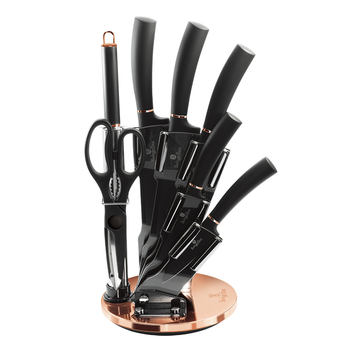 Набор ножей на акриловой подставке Berlinger Haus Black Rose Collection (BH-2421)