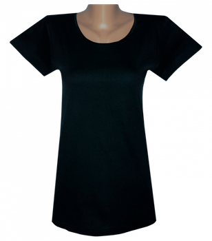 Классическая женская&nbsp;футболка с коротким рукавом - Tengulu - 411 - 3XL - Черный (1005)