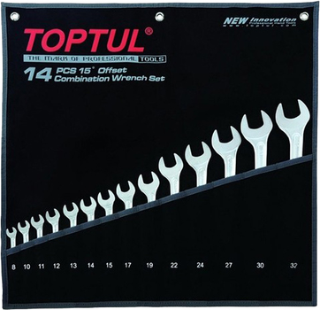 Набор комбинированных ключей Toptul Hi-Performance 8-32 мм 14 предметов (GPAX1401)
