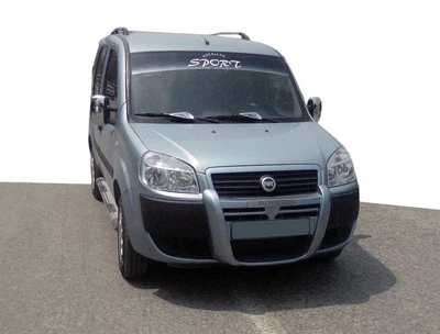 Передній бампер із губою (для фарбування) для Fiat Doblo I 2005-2010 років.