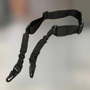 Ремінь двоточковий для АК Чорний 4 см, автоматний ремінь, ремінь для автомата