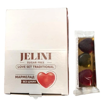 Мармелад без цукру Jelini "Серце" 1800 г (20*90г) (0320)