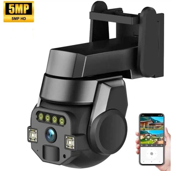 Камера наружная поворотная уличная WIFI OUTDOOR Q-812 FULL-HD 5Mp 360 градусов, напряжение 12 В, угол наклона 90 градусов, IP66