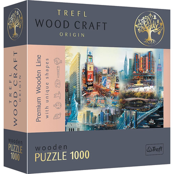 Пазл Trefl Нью-Йорк дерев'яний колаж 1000 елементів (5900511201475)