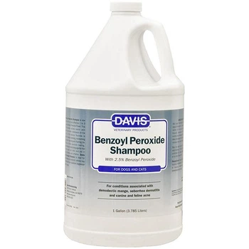Шампунь Davis Benzoyl Peroxide Shampoo девис 2,5% для собак и котов с демодекозом и дерматитами 3,8 л