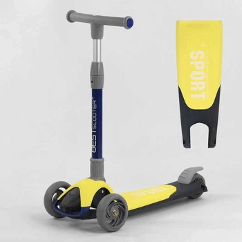 Самокат триколісний Best Scooter "Sport" жовтий, світло F-55295