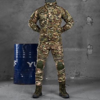 Чоловічий демісезонний Костюм G2 Куртка + Штани із Наколінниками у комплекті / Польова форма ріп-стоп мультикам розмір S