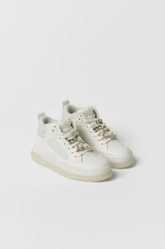 Високі кросівки Zara пд9062 білі 38