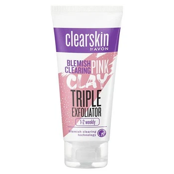 Рожевий глиняний скраб-пілінг для обличчя Clearskin «Для проблемної шкіри», 75 мл