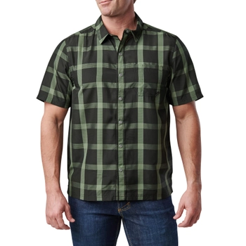 Сорочка тактична 5.11 Tactical Nate Short Sleeve Shirt XL Black Plaid