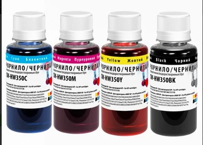 Комплект чернил ColorWay CW-HP350 HP 450/ 1510/ 2050/ F2180/ F2280 121Pigm/134 (BP/C/M/Y) 4x100ml