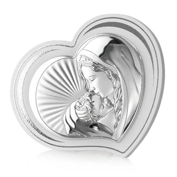 Серебряная икона Дева Мария с младенцем (11 x 8 см) Valentі 81297 2L