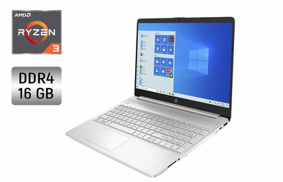 Ультрабук HP 15-ef1 / 15.6" (1366x768) TN / AMD Ryzen 3 3200U (2 (4) ядра по 2.6 - 3.5 GHz) / 16 GB DDR4 / 256 GB SSD / AMD Radeon Vega 3 / WebCam б/у