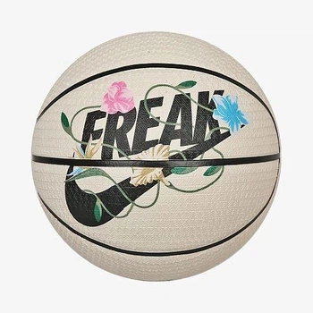 М'яч баскетбольний Nike PLAYGROUND 8P 2.0 G ANTETOKOUNMPO DEFLATED PALE Блідо-слонова кістка, Чорний (N.100.4139.129.07 7)