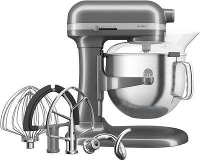 Кухонна машина KitchenAid Artisan 5KSM70SHXEMS з підйомною чашею, срібний медальйон