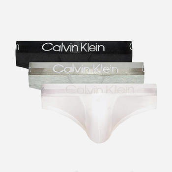 Набір трусів бріфи Calvin Klein Underwear 000NB2969A-UW5 L 3 шт Сірий/Чорний/Білий (8719854639206)
