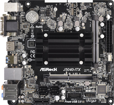 Материнська плата ASRock J5040-ITX (Intel J5040, SoC, PCI-Ex)