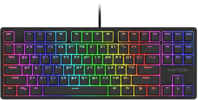 Клавиатура Hator Rockfall 2 Mecha TKL оранжевые переключатели Черная УКР (HTK-520BK) 266956