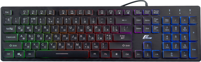 Клавіатура провідна Frime FLK18220 Moonfox Rainbow Чорна РК 270659