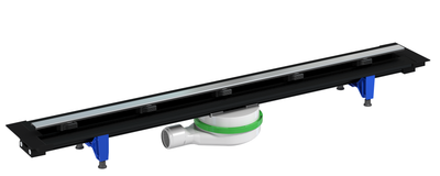 Трап для душа линейный поворотный PREVEX EASY LINE CLASSIC 350-800 мм обрезной с хромированной решеткой (EL-CLPL08A-003)
