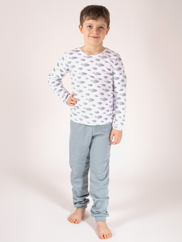 Дитяча піжама для хлопчика Nicol 205036 134 см Білий/Сірий (5905601015314)