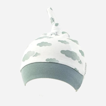 Niemowlęca czapka z węzełkiem dla chłopca Nicol 205054 62 cm Biały/Szary (5905601015475)