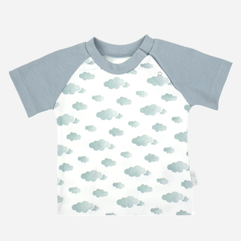 Дитяча футболка для новонароджених для хлопчика Nicol 205138 74 см Білий/Сірий (5905601015956)