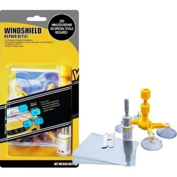 Набор для ремонта лобового стекла Windshield Repair Kit, ремкомплект для удаления сколов и трещин автостекла (286555)
