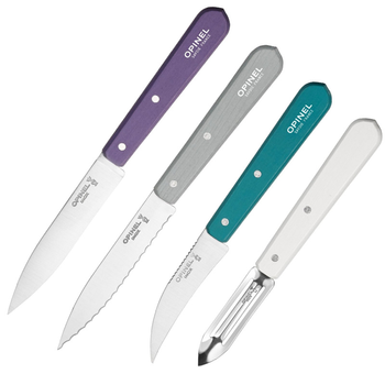 Набор кухонных ножей Opinel Les Essentiels Art Deco (4 предмета), 4 цвета