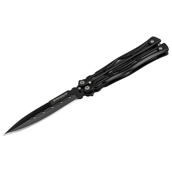 Нож бабочка, балисонг Boker Magnum Neptis (длина: 195мм, лезвие: 85мм), черный