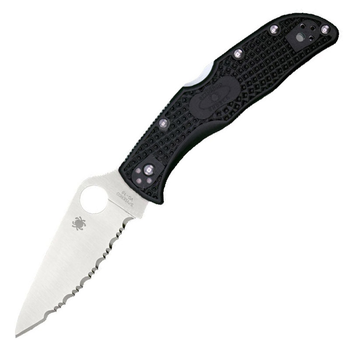 Нож складной Spyderco Endela серрейтор (длина: 206мм, лезвие: 87мм), черный